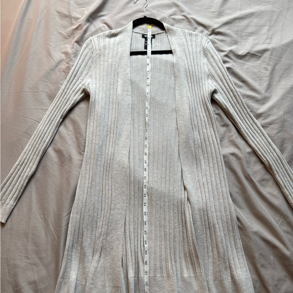 Light Gray Ribbed Cardigan - Picture 4 of 6